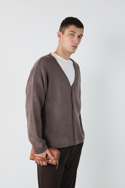 Mesfeno Oversize Buttoned Knitwear Cardigan