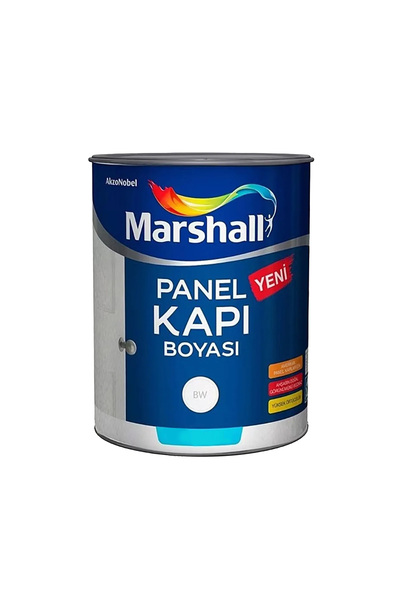 Marshall Su Bazlı Amerikan Panel Kapı Boyası Beyaz 0,75 Lt