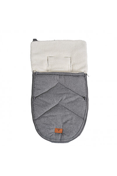 Cangaroo Luxe Grey stroller winter bag with soft lining, seat belt holes