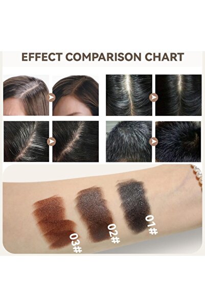 AZONEE Semi-Permanent Waterproof Temporary Hair Color Pen for Gray Coverage, Pack of 2 (Brown #02)