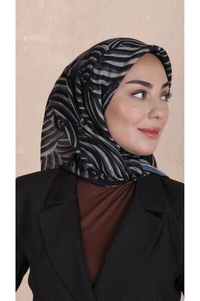 locella Soft Pamuk Eşarp Siyah-13