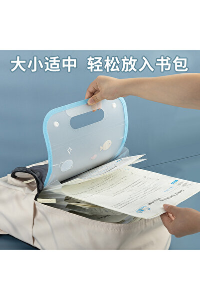 synshop Kuromi Melody Cinnamoroll 13-Compartment A4 Size Test Paper Storage Snap Large Capacity File