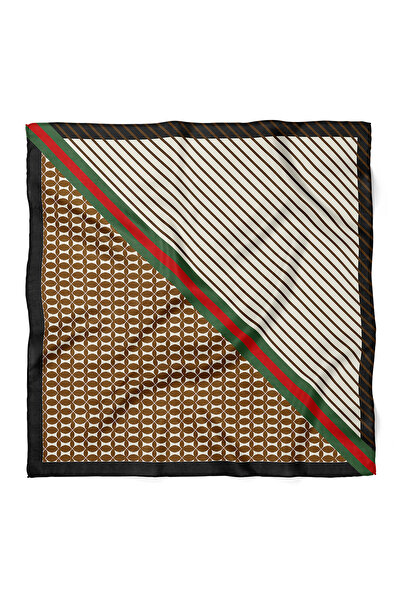 nehir eşarp Geometrik & Şerit Desen Fular Bandana 70x70 Cm