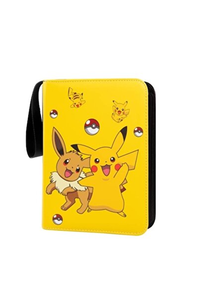 victiny Album Pokemon, 50 de pagini pentru 400 de cărți, cu fermoar, galben