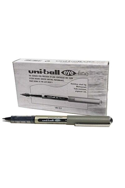 UNİ-BALL Eye Fine UB-157 Roller Pen 0.7mm Black - Pack of 12