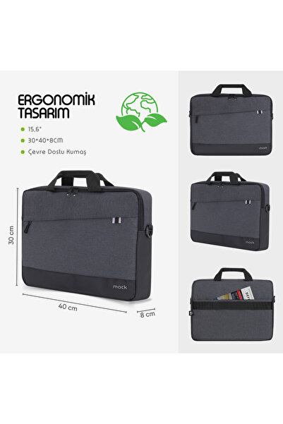 Mack حقيبة الكمبيوتر المحمول MCE-1101 15.6 Unicity Eco باللون الأسود