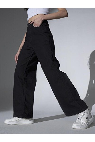 Hubberholme By Styli High Rise Wide Leg Clean Look Stretchable Jeans