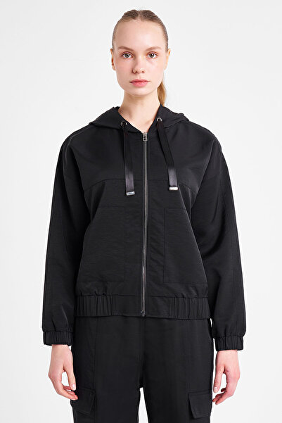 Lescon Women's Zippered Hooded Sweatshirt 25N-2146