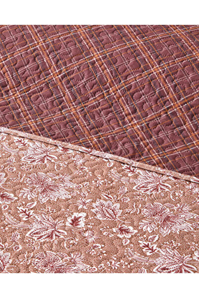 English Home Jacobean Plaid King Size Multi-Purpose Cover 240X220 cm Burgundy