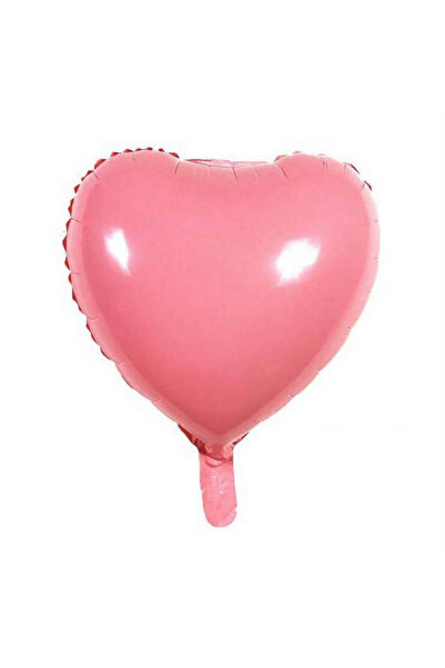BALON DİYARI Pembe Kalp Folyo balon 45cm tüm renkler hava ve helyum ile uyumlu