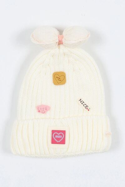 Budi Kitti Kids Girls Eared Beret (4-8 Years) K24130-02 Cream