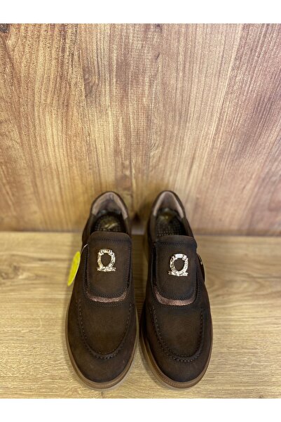 Mammamia El Yapımı Hakiki Deri Kahve Nubuk Lastikli Ayakkabı