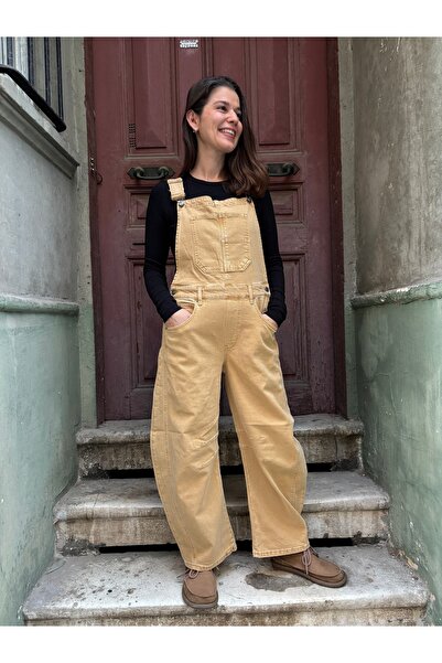 Bohoyasam Natural Blend Salopet Tulum – Ayarlanabilir Askılı, Unisex, Çift Kullanımlı, Rahat Oversize Model