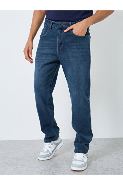 Styli Men Dark Wash Regular Fit Jeans