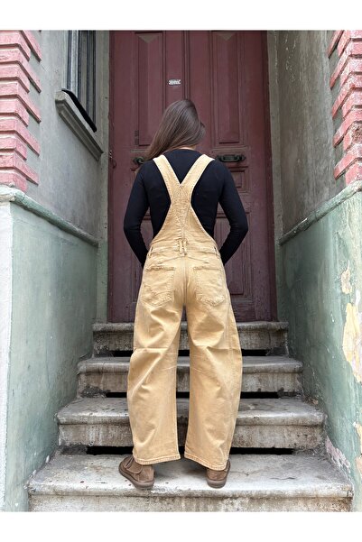 Bohoyasam Natural Blend Salopet Tulum – Ayarlanabilir Askılı, Unisex, Çift Kullanımlı, Rahat Oversize Model