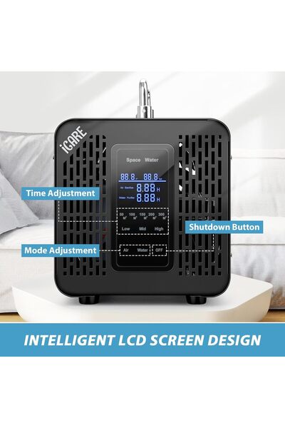 İCARE Professional ozone generator 60,000 mg/h, 2800 rpm, timer, for water and air, eliminates odors