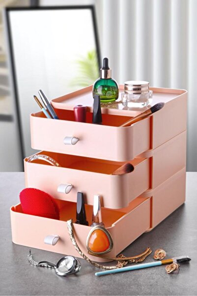 Mutfak Köşesi 3-Piece Jewelry, Makeup and Cosmetics Organizer Drawer, Office Desk Organizer