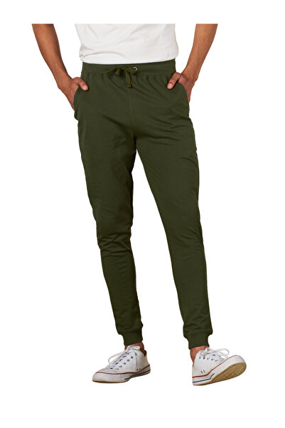The Souled Store By Styli Men Olive Slim Fit Cuffed Joggers