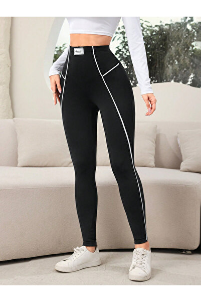 Take Two By Styli Contrast Piping Patch Detail Leggings