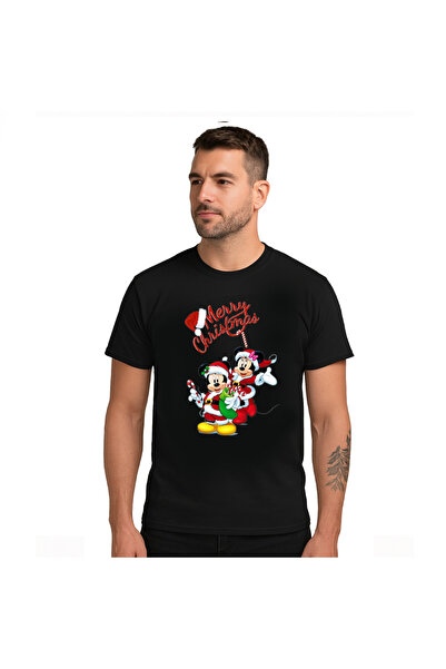 OEM Tricou barbat Mickey and Minnie Christmas 100%bumbac
