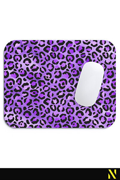 nilizma Purple Leopard Pattern Ergonomic Mouse Pad Non-Slip Base Home and Office Use Mouse Mat Mousepad