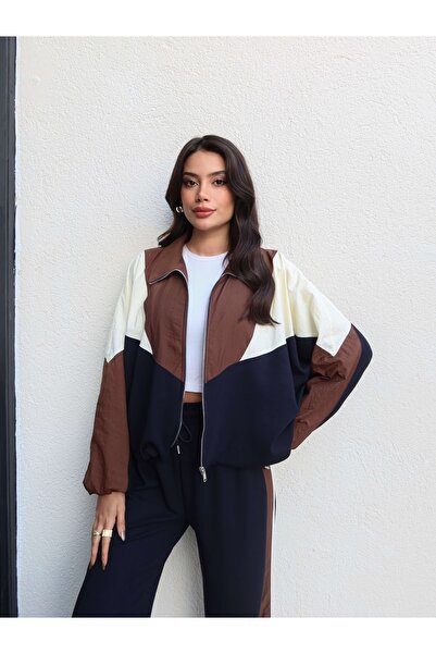 ESRAHELVACI Parachute Detail Zippered Tracksuit Set