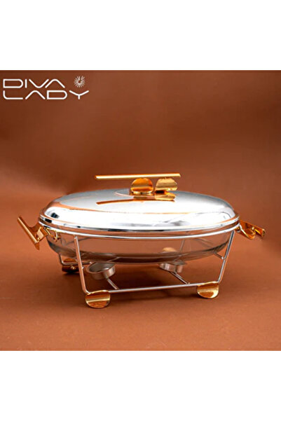 DIVA LADY ✨ Diva Lady Luxury Food Warmer with 4L Oval Pyrex Dish – A touch of luxury on your table 🍲💛