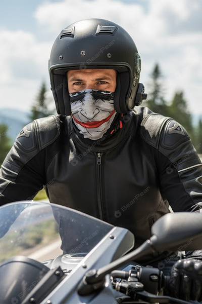 BearPear Joker Desenli Buff - Yüz Maskesi / Boyunluk / Bandana Çok Amaçlı Unisex