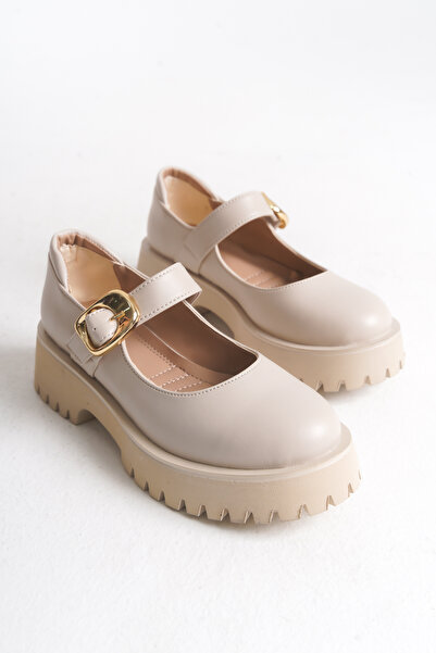 FEMME Γυναικεία Loafer με αγκράφα με χοντρό τακούνι casual παπούτσια Keira