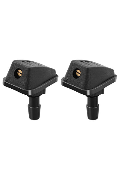 Universal Σετ 2 ακροφυσίων πλύσης παρμπρίζ, γενικής χρήσης, ρύθμιση ροής 360 μοιρών, 0,9x1,6x2,6 cm, μαύρο