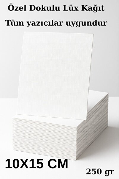 Deniz Karton 40 ADET A6 10X15CM DOKULU FANTAZİ TUALE KAĞIT 250 GR