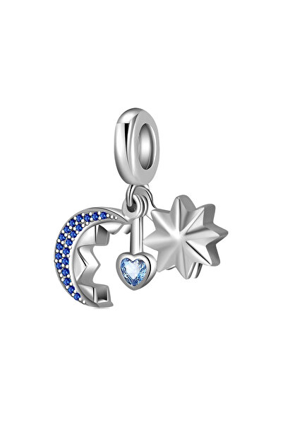 Bijuterii Nadiela Talisman Silver 925, Charm for bracelets – The heart betwee...