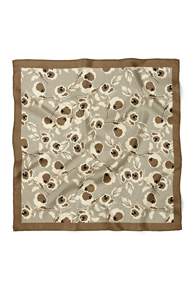 nehir eşarp Soft Floral Pattern Scarf Bandana 70X70 cm