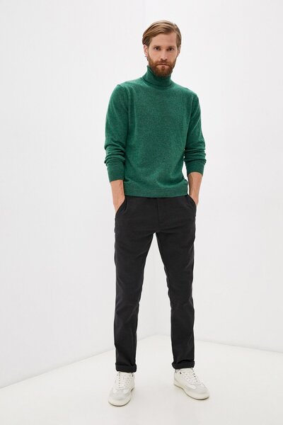 United Colors of Benetton سترة رجالية من Green Melange مصنوعة من صوف الميرينو...