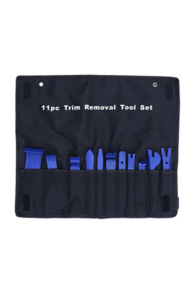 Universal Σετ 11 μοχλών αυτοκινήτου και διάταξης στερέωσης, ταπετσαρία τοποθετημένη/αποσυναρμολογημένη, πλαστικό/μεταλλικό, θήκη, μπλε