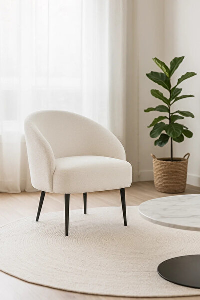 MARIA HOMES Modern Fabric Accent Armchair, Cozy Lounge Chair for Living Room,...