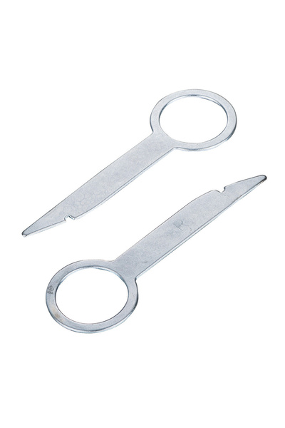 zola Σετ 2 κλειδιών αφαίρεσης ραδιοφώνου, 8 cm, ασημί, κατασκευασμένα από ατσάλι
