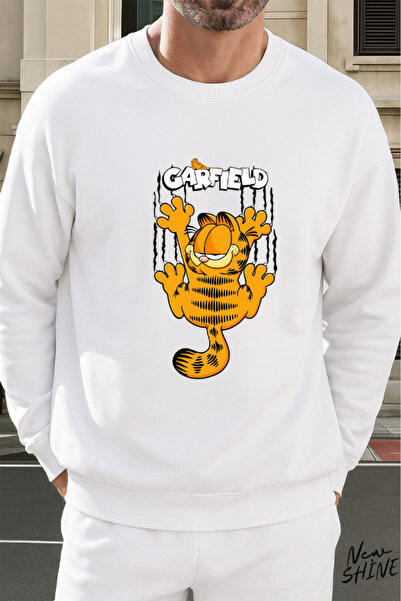 New Shine Garfield cu imprimeu guler rotund Swea tricou