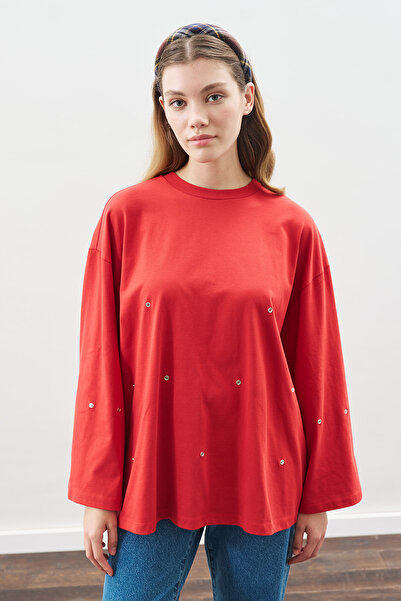 Manuka Tshirt with Adjustable Buttons Red