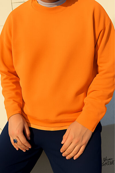 New Shine سويت شيرت بياقة دائرية غير مطبوع