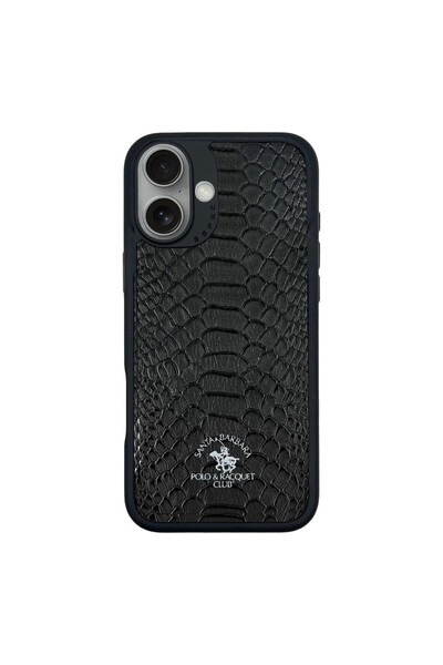 Santa Barbara Polo & Racquet Club Apple iPhone 17 Uyumlu Kılıf Pu Deri Timsah...