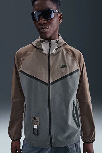 Nike Ανδρικό μπουφάν Tech Windrunner Woven Full Zip Loose Fit, υφασμάτινο ανδρικό μπουφάν με κουκούλα A