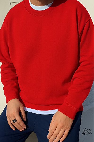 New Shine Unprinted Crew Neck Sweatshirt