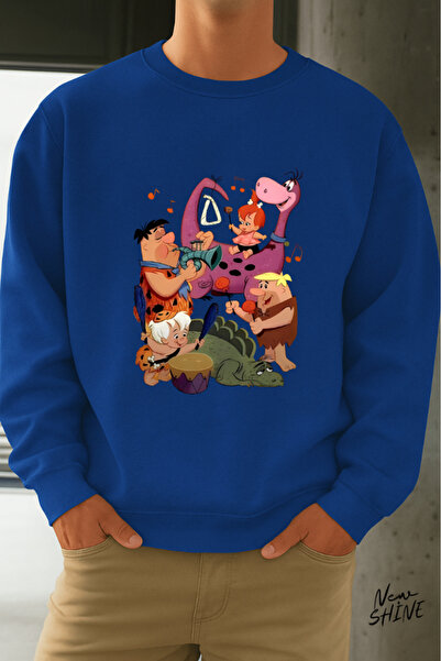 New Shine Çakmaktaş Family Printed Crew Neck Sweatshirt