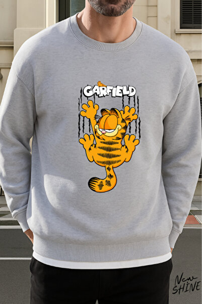 New Shine Garfield cu imprimeu guler rotund Swea tricou