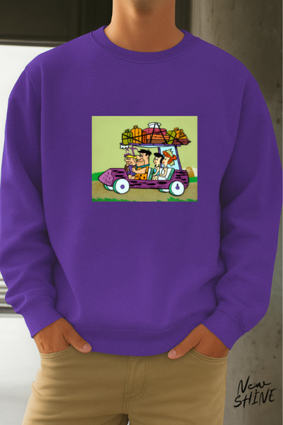 New Shine سترة بياقة دائرية من عائلة Çakmaktaş مطبوع