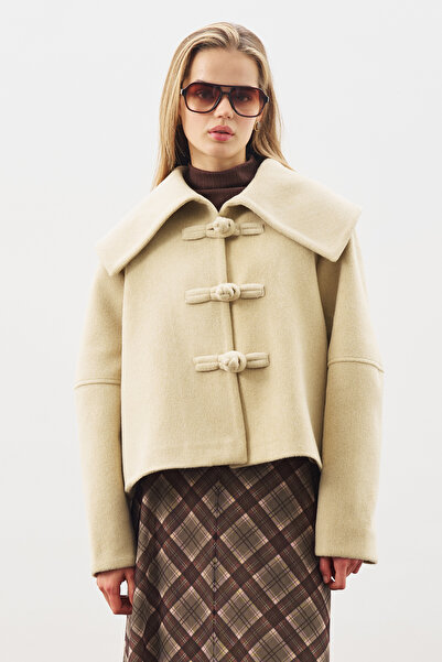 Manuka Isabel Kisa Kaşe Ceket Adaçayi