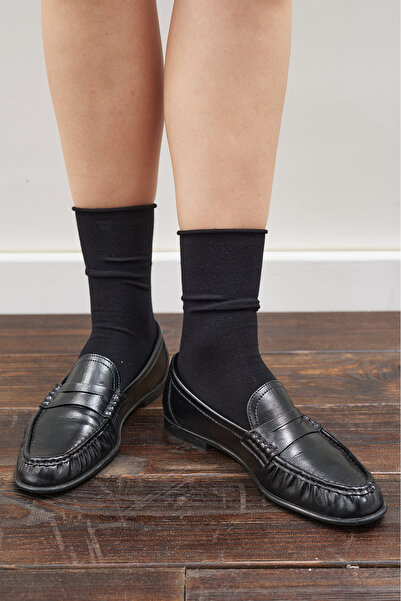 Manuka Non-Elastic Socks Black