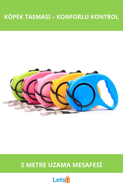 Letsii Reel Automatic Dog Leash 5 Meters Ergonomic Easy Use