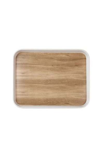 Wooden Look Melamine Serving Tray (38 x 29 cm)